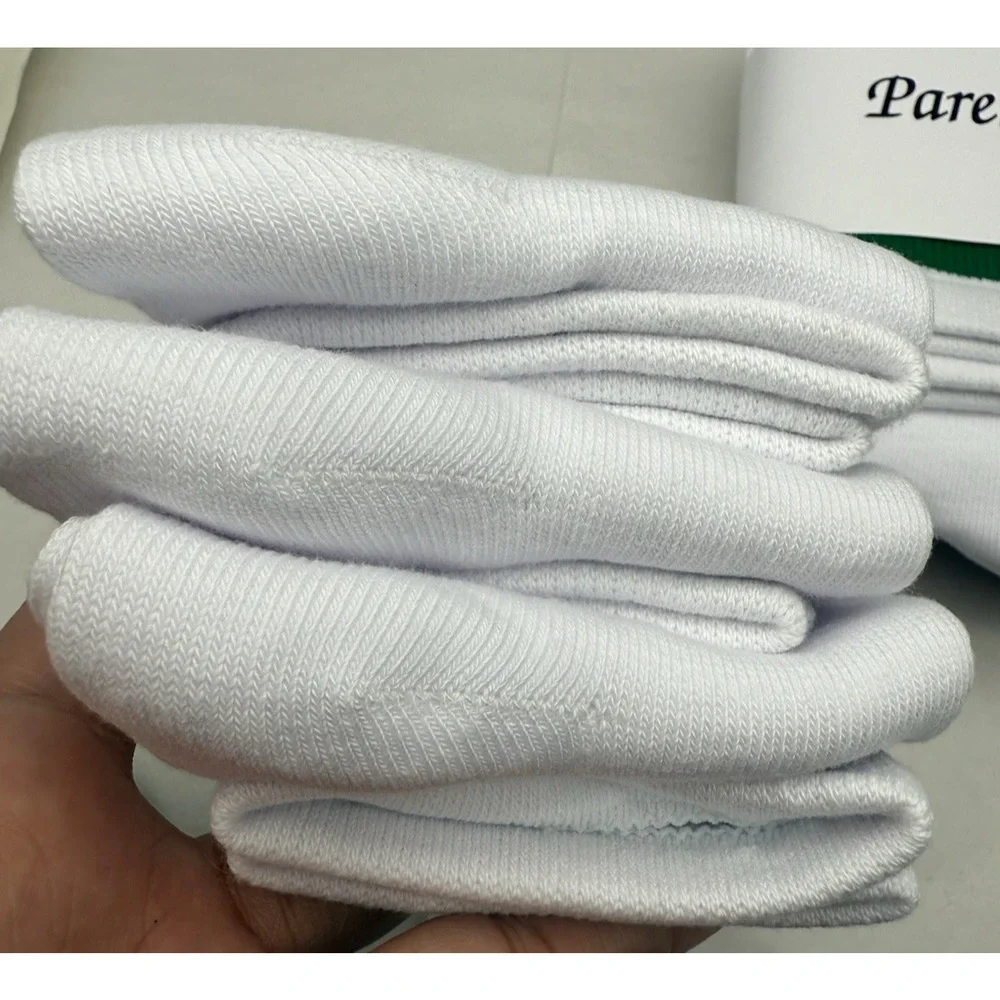 Classic Triple Stripes Soft Cotton on the Calf Retro White/Green Tube Socks READ